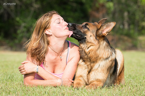 "Capri" with owner Nadia Adams during photo shoot in Macon, GA
