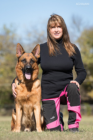"Victory" with owner Cynthia Shuster from photo shoot in San Antonio, TX