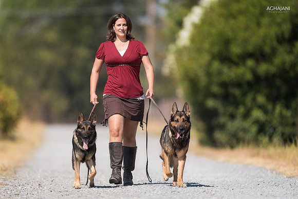 "Ferox" & "Hadyn" with owner Carissa Kuehn from photo shoot in Lincoln, CA