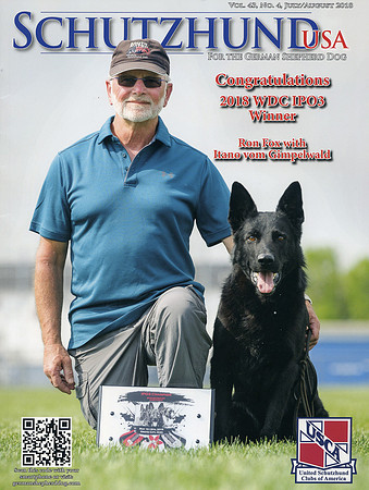Jul/Aug 2018 Schutzhund USA cover of photo from WDC by Brian Aghajani